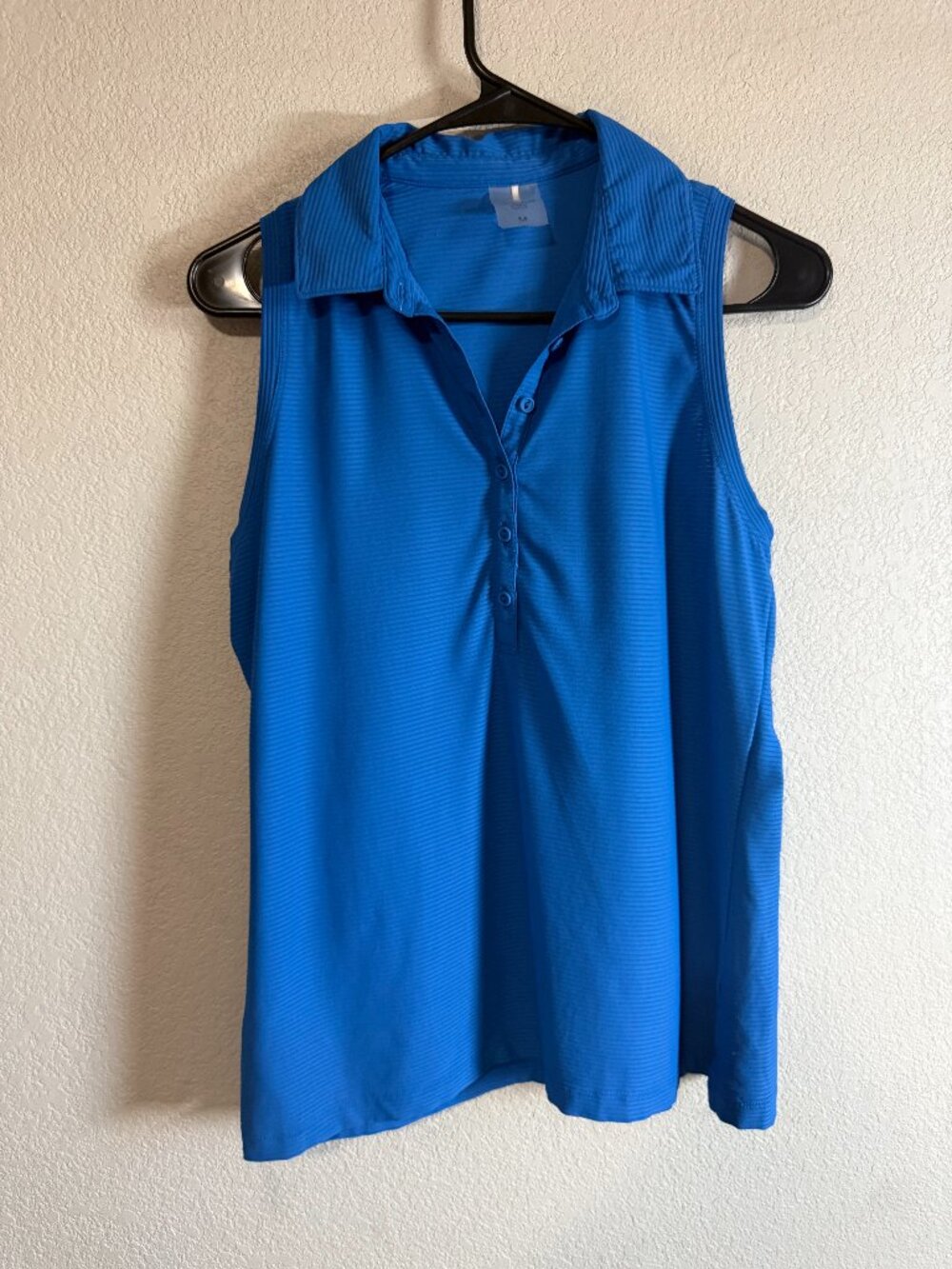 Women's CALIA Blue Sleeveless Athletic Golf Polo Shirt Size Medium